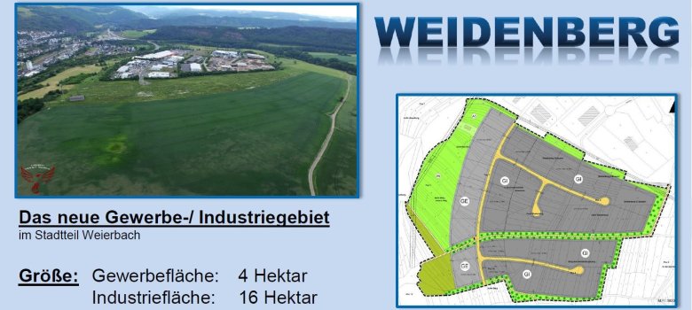 Plan de la zone industrielle de Weidenberg.