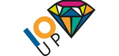 Logo du pop-up store "IO UP".