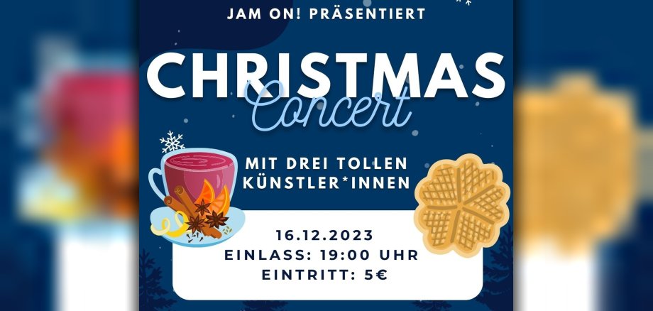 Das Foto zeigt den Flyer des Christmas Concerts.